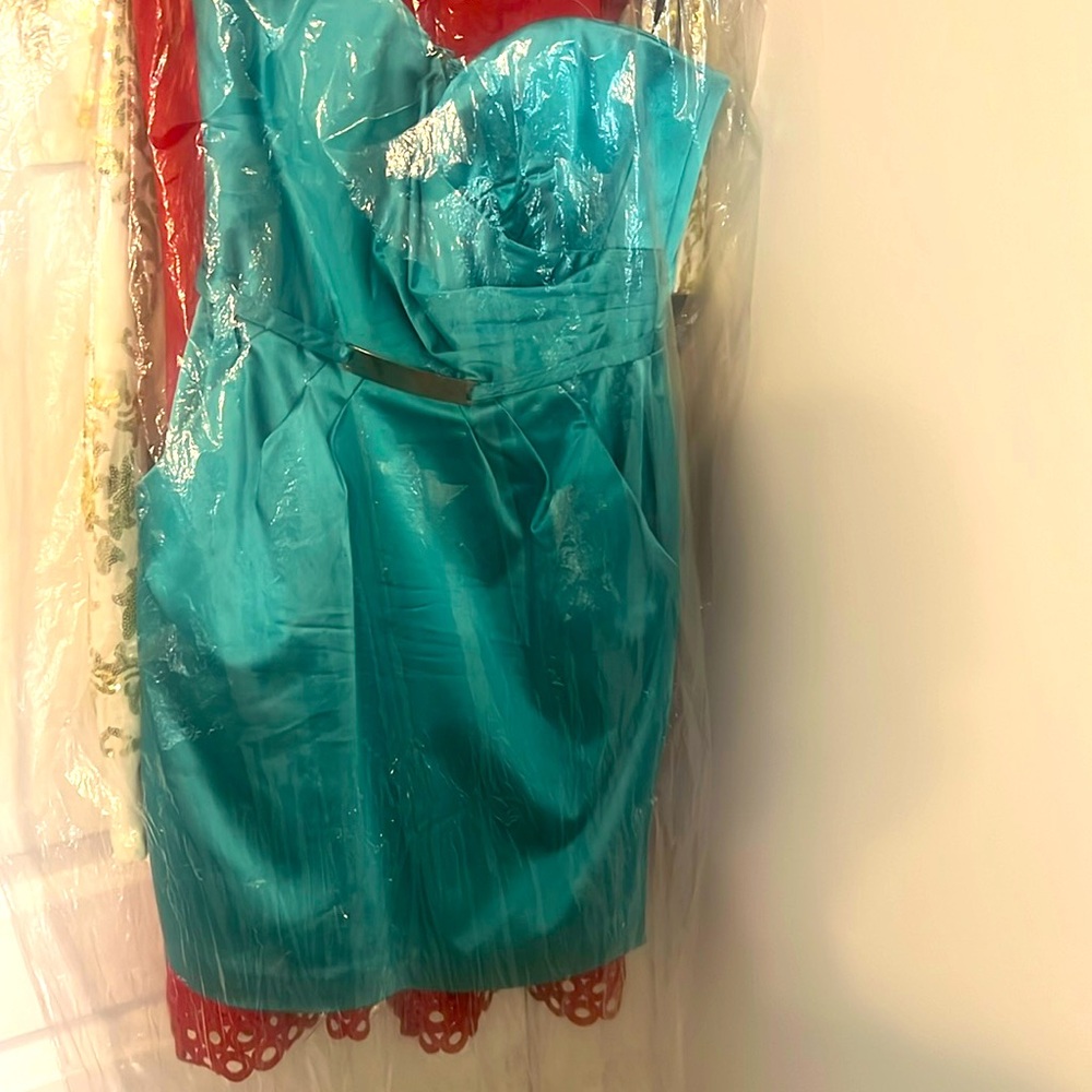 Turquoise sexy Dress, beautiful strapless